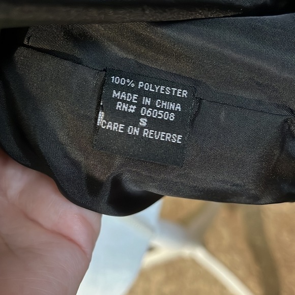 Angie Sherpa Oversized Hoodie Sweatshirt Black and Silver Size Small - Picture 3 of 4